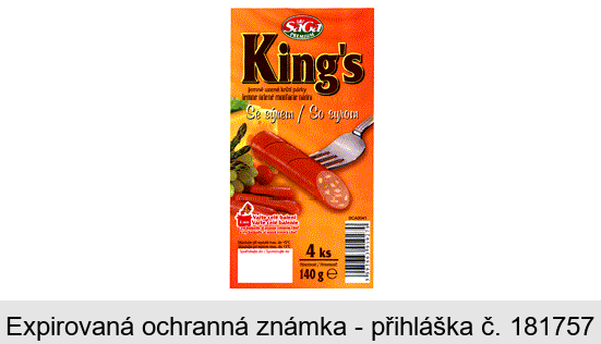 SaGa PREMIUM King's Jemné uzené krůtí párky Se sýrem