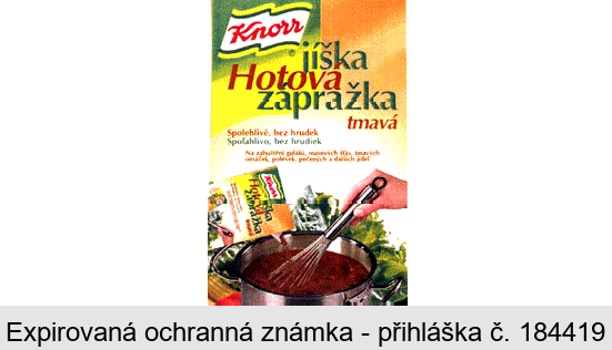 Knorr jíška Hotová zápražka tmavá Spolehlivě, bez hrudek