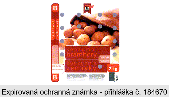 B konzumní brambory pozdní přílohové Delvita