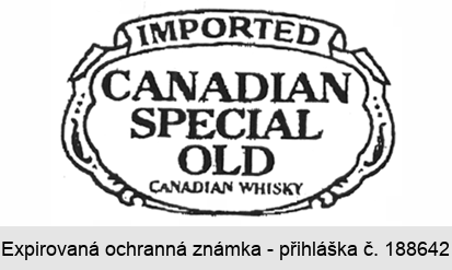 imported CANADIAN SPECIAL OLD canadian whisky