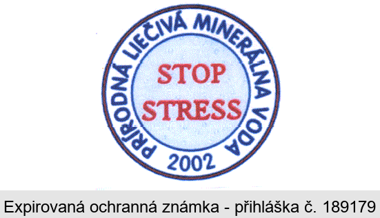 STOP STRESS PRÍRODNÁ LIEČIVÁ MINERÁLNA VODA 2002
