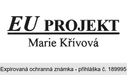 EU projekt Marie Křívová