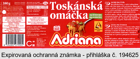 Toskánská omáčka Adriana