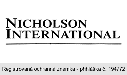 NICHOLSON INTERNATIONAL