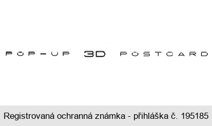 POP - UP 3D POSTCARD