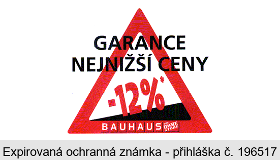 GARANCE NEJNIŽŠÍ CENY -12% BAUHAUS THE HOME STORE