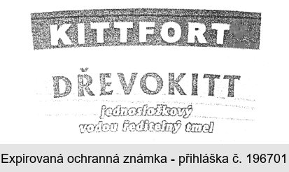 KITTFORT DŘEVOKITT jednosložkový vodou ředitelný tmel