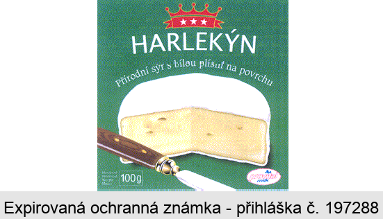 HARLEKÝN Přírodní sýr s bílou plísní na povrchu provital milk
