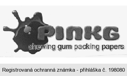 PINKG chewing gum packing papers