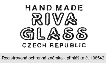 HAND MADE RIVA GLASS CZECH REPUBLIC