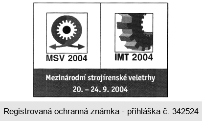 MSV 2004 IMT 2004 Mezinárodní strojírenské veletrhy 20. - 24.9.2004