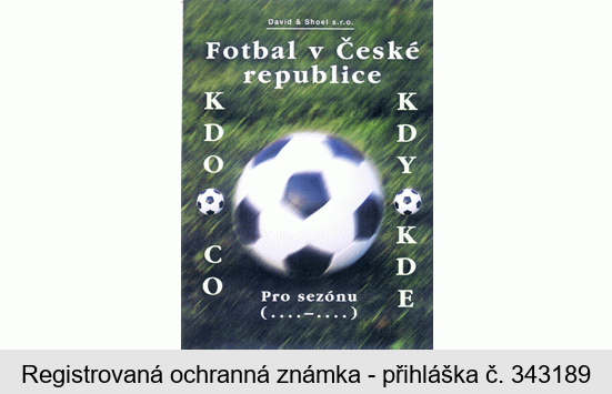 David & Shoel s.r.o. Fotbal v České republice KDO CO KDY KDE Pro sezónu (... - ...)