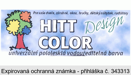 HITT COLOR Design univerzální pololesklá vodouředitelná barva