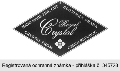 Royal Crystal CRYSTAL FROM CZECH REPUBLIC SLOVIMEX PRAHA HAND MADE FINE CUP