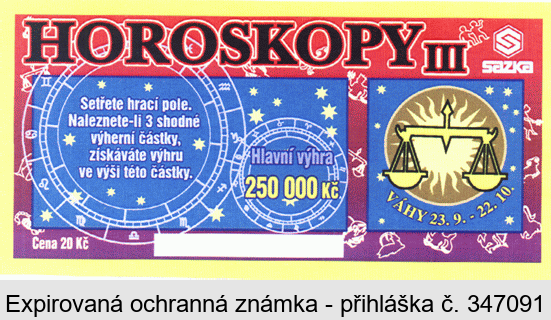 HOROSKOPY III S sazka Váhy