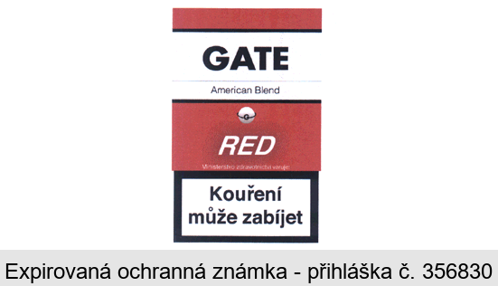 GATE American Blend G RED Ministerstvo zdravotnictví varuje Kouření může zabíjet