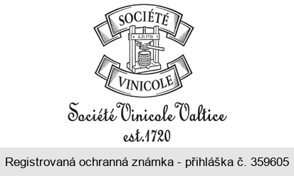 SOCIÉTÉ VINICOLE Société Vinicole Valtice est. 1720