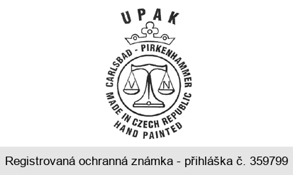 UPAK CARLSBAD - PIRKENHAMMER MADE IN CZECH REPUBLIC HAND PAINTED