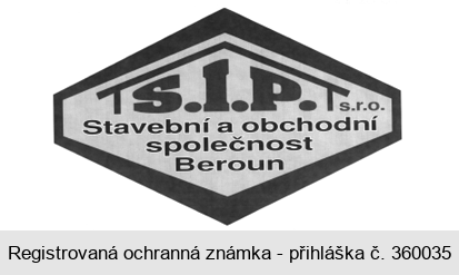 S.I.P. s.r.o. Stavební a obchodní společnost Beroun