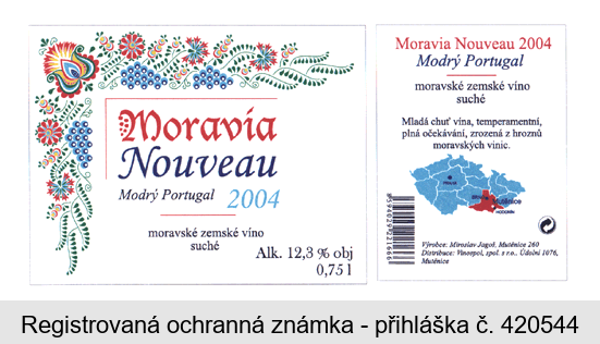 Moravia Nouveau Modrý Portugal 2004