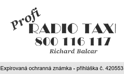 Profi RADIO TAXI 800 116 117 Richard Balcar