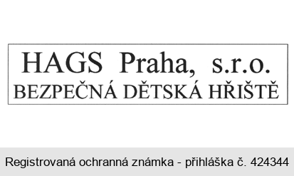 HAGS Praha, s. r. o. BEZPEČNÁ DĚTSKÁ HŘIŠTĚ