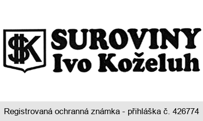 SIK SUROVINY Ivo Koželuh