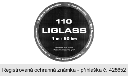 110 LIGLASS 1m x 50 bm Mřížka ze skelných vláken Fiberglass mesh WVS Glasgittergewebe Grille en fibres de verre