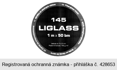 145 LIGLASS 1 m x 50 bm Mřížka ze skelných vláken Fiberglass mesh WVS Glasgittergewebe Grille en fibres de verre