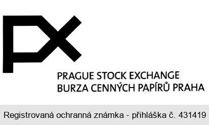 PRAGUE STOCK EXCHANGE BURZA CENNÝCH PAPÍRŮ PRAHA PX