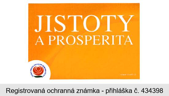 JISTOTY A PROSPERITA ČESKÁ STRANA SOCIÁLNĚ DEMOKRATICKÁ www.cssd.cz