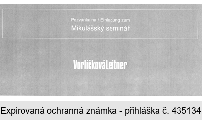 Pozvánka na / Einladung zum Mikulášský seminář VorlíčkováLeitner