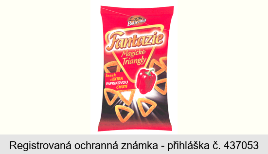 Bohemia Fantazie Magické Triangly Snack s EXTRA PAPRIKOVOU CHUTÍ