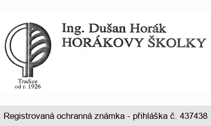Ing. Dušan Horák HORÁKOVY ŠKOLKY Tradice od r. 1926