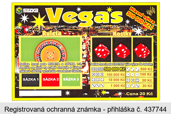 SAZKA Vegas Ruleta Kostky