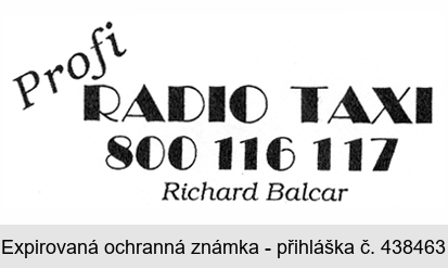 Profi RADIO TAXI 800 116 117 Richard Balcar