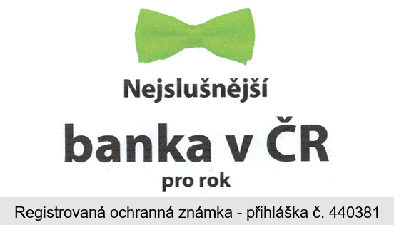 Nejslušnější banka v ČR pro rok