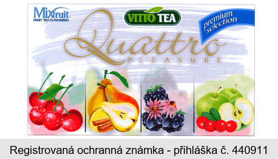 VITTO TEA Quattro PLEASURE Mixfruit FRUIT TEA FLAVOURED  premium selection