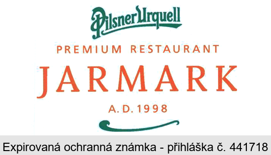 Pilsner Urquell PREMIUM RESTAURANT JARMARK A.D. 1998