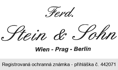 Ferd. Stein & Sohn  Wien - Prag - Berlin