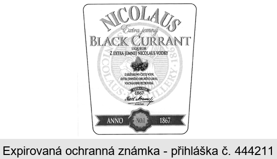NICOLAUS Extra jemný BLACK CURRANT 1867 Armín Stark