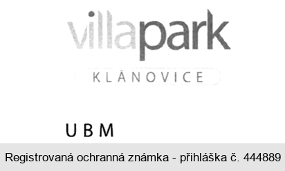 villapark KLÁNOVICE UBM
