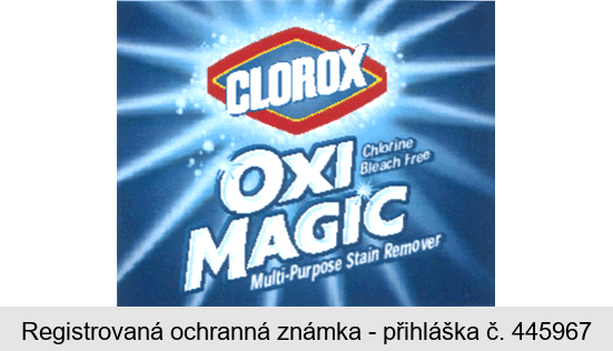 CLOROX OXI MAGIC chlorine bleach free multi-purpose stain remover
