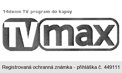 TV max 14denní TV program do kapsy