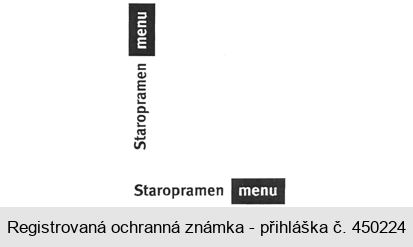 Staropramen menu