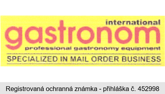 international gastronom professional gastronomy equipment SPECIALIZED IN MAIL ORDER BUSINESS