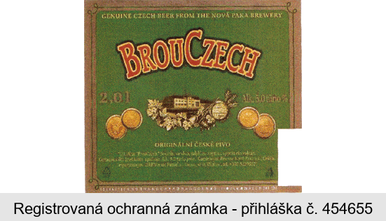 GENUINE CZECH BEER FROM THE NOVÁ PAKA BREWERY BROUCZECH