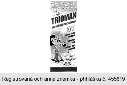 TRIOMAX extra silný čistič odpadů 3v1 vysoká čistící schopnost intenzivní vůně ochrana proti usazování