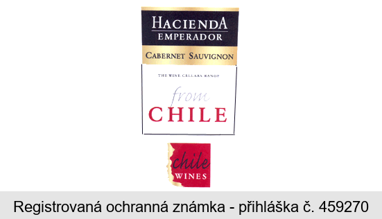 HACIENDA EMPERADOR CABERNET SAUVIGNON  THE WINE CELLARS RANGE from CHILE  chile WINES