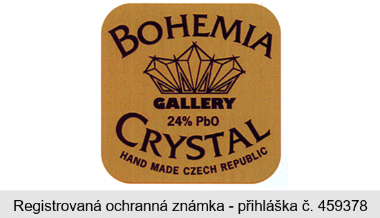 BOHEMIA CRYSTAL GALLERY 24% PbO HAND MADE CZECH REPUBLIC